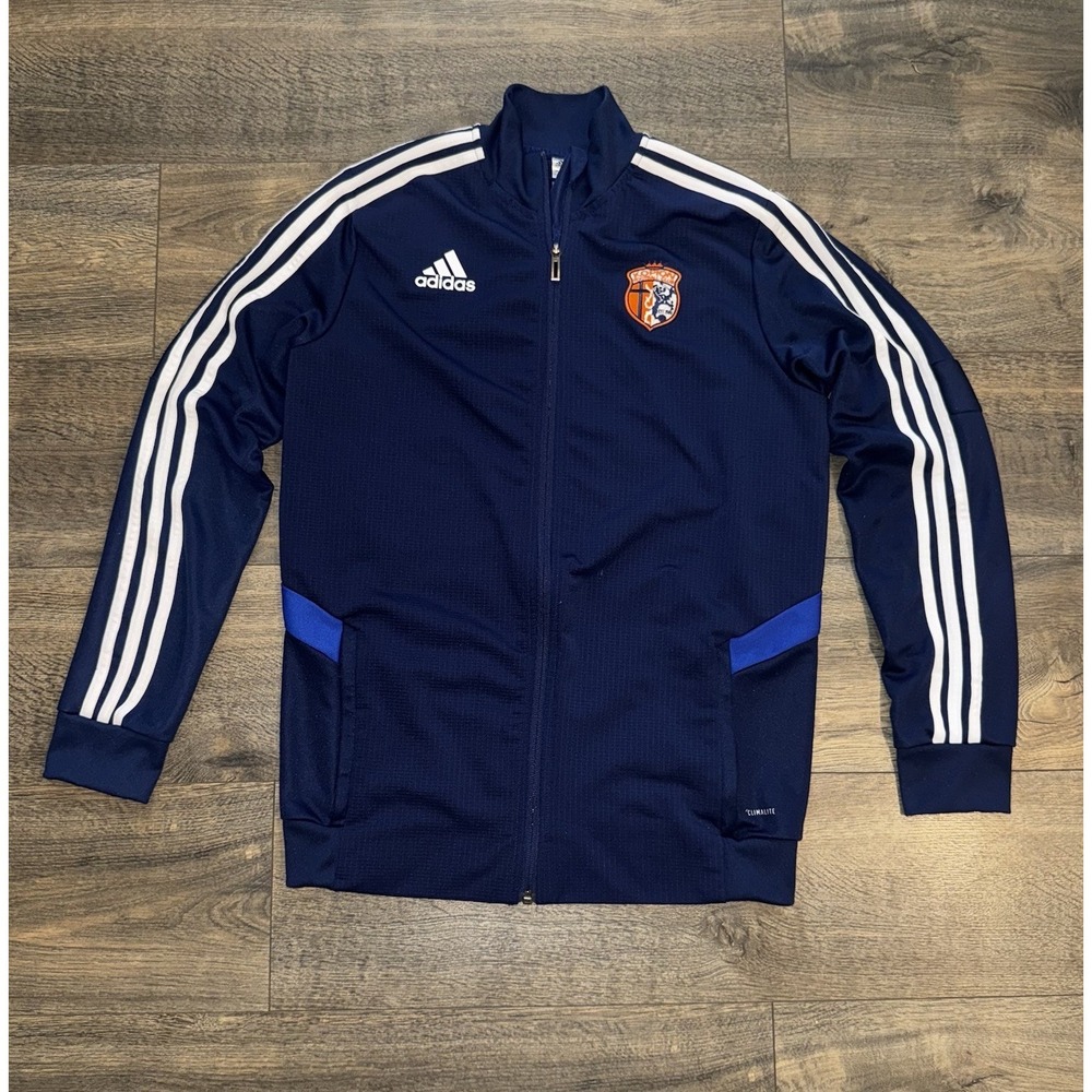 Boys Adidas TIRO19 Track Soccer Training Jacket Blue Zip 15-16yr XL‎ Athleisure
